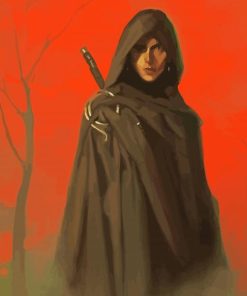 Female Cloaked Figure Paint By Numbers