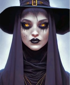 Ghotic Witch Paint By Numbers