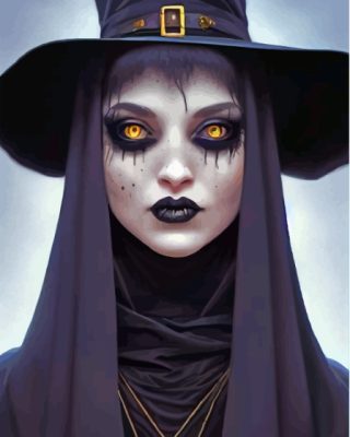 Ghotic Witch Paint By Numbers