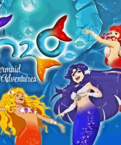 H2o Mermaids Disney Movie Paint By Numbers