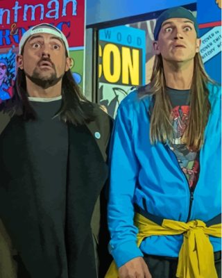 Jay And Silent Bob Characters Paint By Numbers