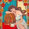 Lady And Retro Radio Paint By Numbers