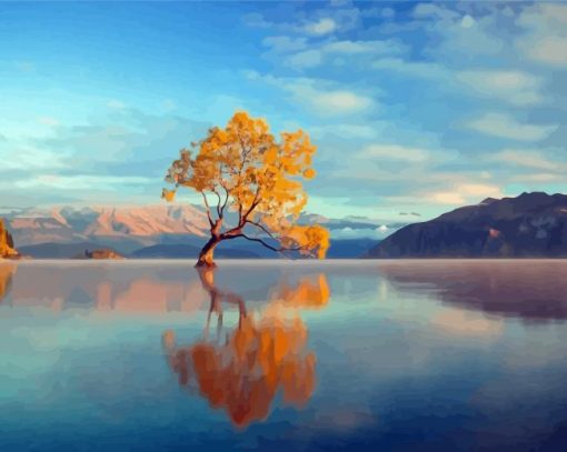 Lake Wanaka Fall Season Paint By Numbers