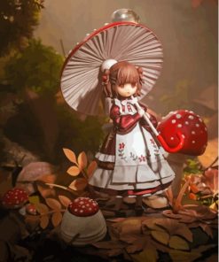 Little Mushroom Girl Paint By Numbers