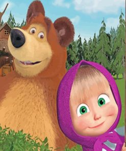 Masha And The Bear Paint By Numbers