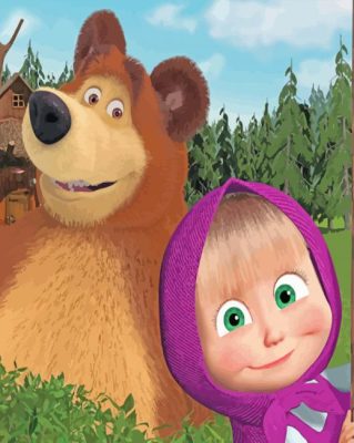 Masha And The Bear Paint By Numbers