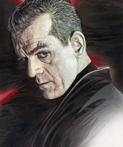 Monochrome Boris Karloff Paint By Numbers