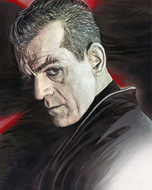 Monochrome Boris Karloff Paint By Numbers