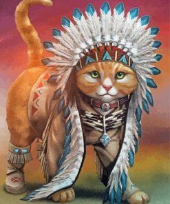 Native Cat Paint By Numbers