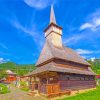 Old Wooden Church In Maramures Romania Paint By Numbers