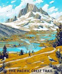 Pacific Crest Trail National Park Poster Paint By Numbers