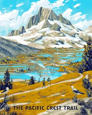 Pacific Crest Trail National Park Poster Paint By Numbers