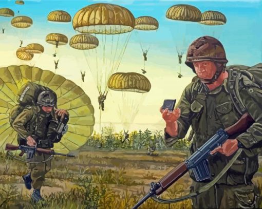 Paratroopers Soldiers Paint By Numbers