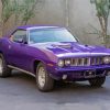 Purple Plymouth Cuda Paint By Numbers