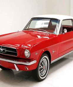 Red Ford Mustang 65 Paint By Numbers