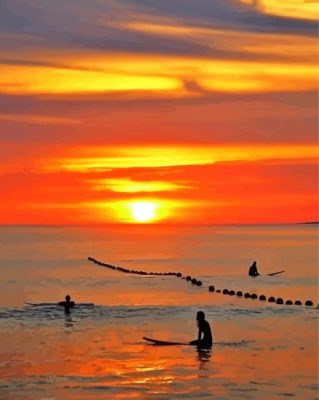 Rossnowlagh Sea At Sunset Paint By Numbers