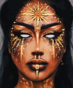 Scary Golden Lady Paint By Numbers