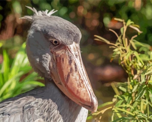Shoebill Side View Paint By Numbers