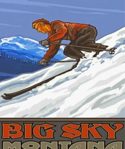 Sky Big Sky Montana Poster Paint By Numbers