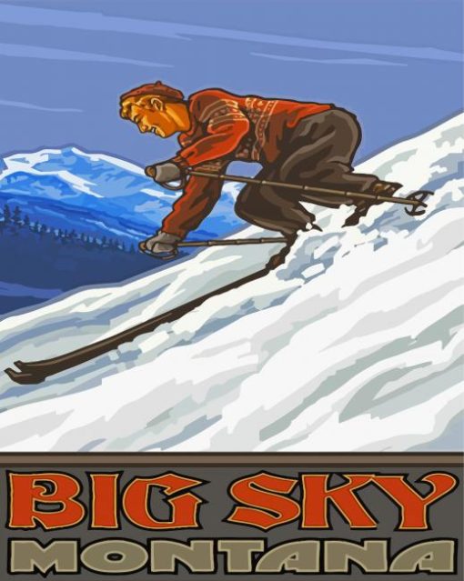 Sky Big Sky Montana Poster Paint By Numbers