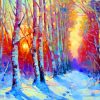 Snow Winter Forest Paint By Numbers