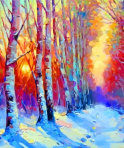 Snow Winter Forest Paint By Numbers