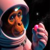 Space Astronaut Chimp Paint By Numbers