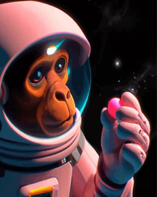 Space Astronaut Chimp Paint By Numbers