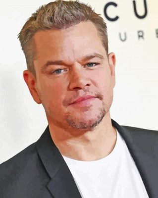 The Actor Matt Damon Paint By Numbers