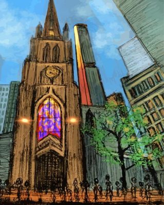 Trinity Church Art Paint By Numbers