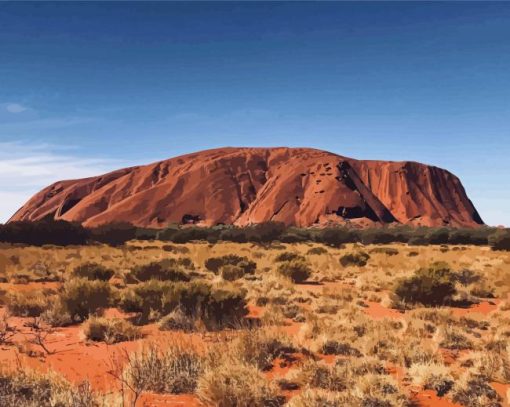 Uluru In The Australian Outback Paint By Numbers