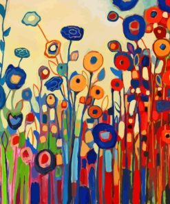 Abstract Wild Flowers Paint By Numbers