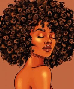 Afro Black Woman Paint By Numbers