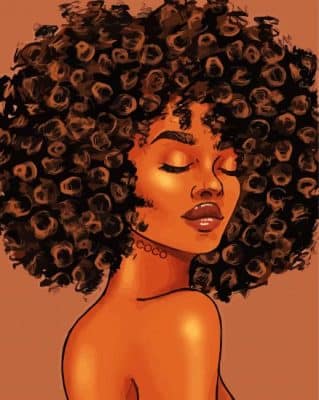 Afro Black Woman Paint By Numbers