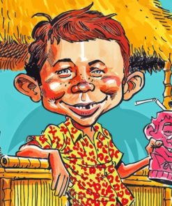 Alfred E Neuman Comic Book Character Paint By Numbers