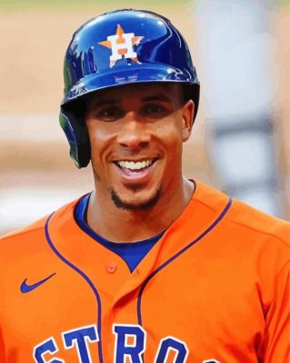 Astros Michael Brantley Baseball Left Fielder Paint By Numbers