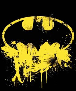 Batman Splatter Paint By Numbers