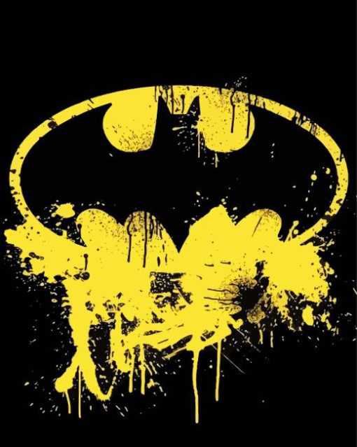 Batman Splatter Paint By Numbers