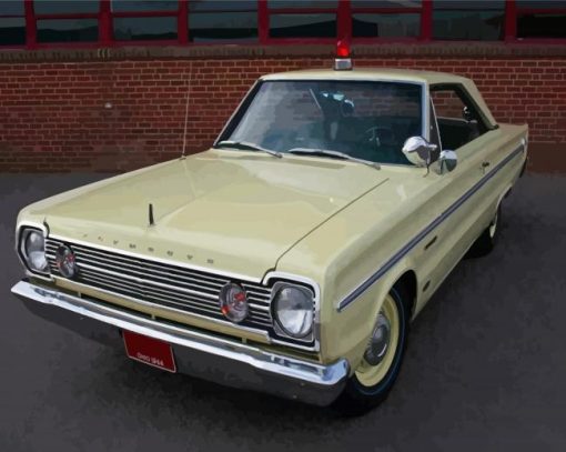 Beige Plymouth Belvedere Paint By Numbers