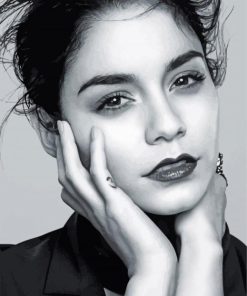 Black And White Vanessa Hudgens Paint By Numbers