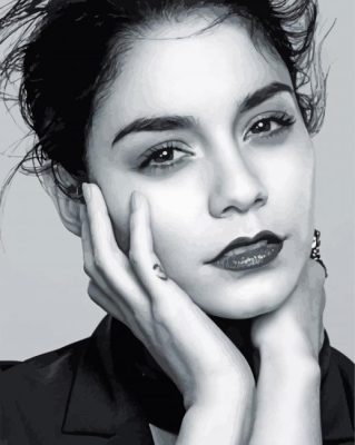 Black And White Vanessa Hudgens Paint By Numbers