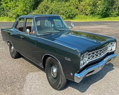 Black Plymouth Belvedere Paint By Numbers