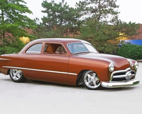 Brown 49 Ford Coupe Paint By Numbers