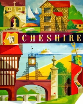 Cheshire Poster Paint By Numbers