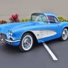 Classic Blue Corvette Paint By Numbers