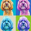 Colorful Pop Art Cockapoo Dog Paint By Numbers