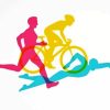 Colorful Triathlons Art Paint By Numbers