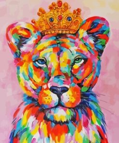 Colorful Lioness Paint By Numbers