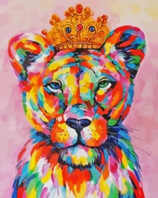 Colorful Lioness Paint By Numbers