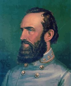 Confederate Commander Stonewall Jackson Paint By Numbers